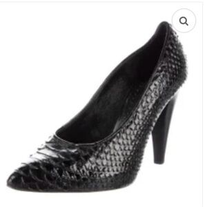 Proenza Schouler women’s shoes Python Snakeskin Leather PinUp Cone Heels Sz 7
